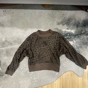 Ocean drive cheetah crew neck sweatshirt